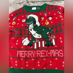 Childrens Disney Pixar Toy Story "Merry Rex-Mas" T-Rex Santa Sweater 4T EUC
